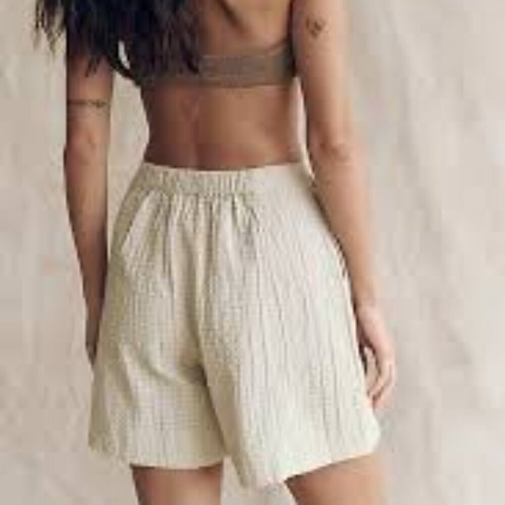 Free People Pucker Check Wrap Shorts NWT * - Picture 3 of 6